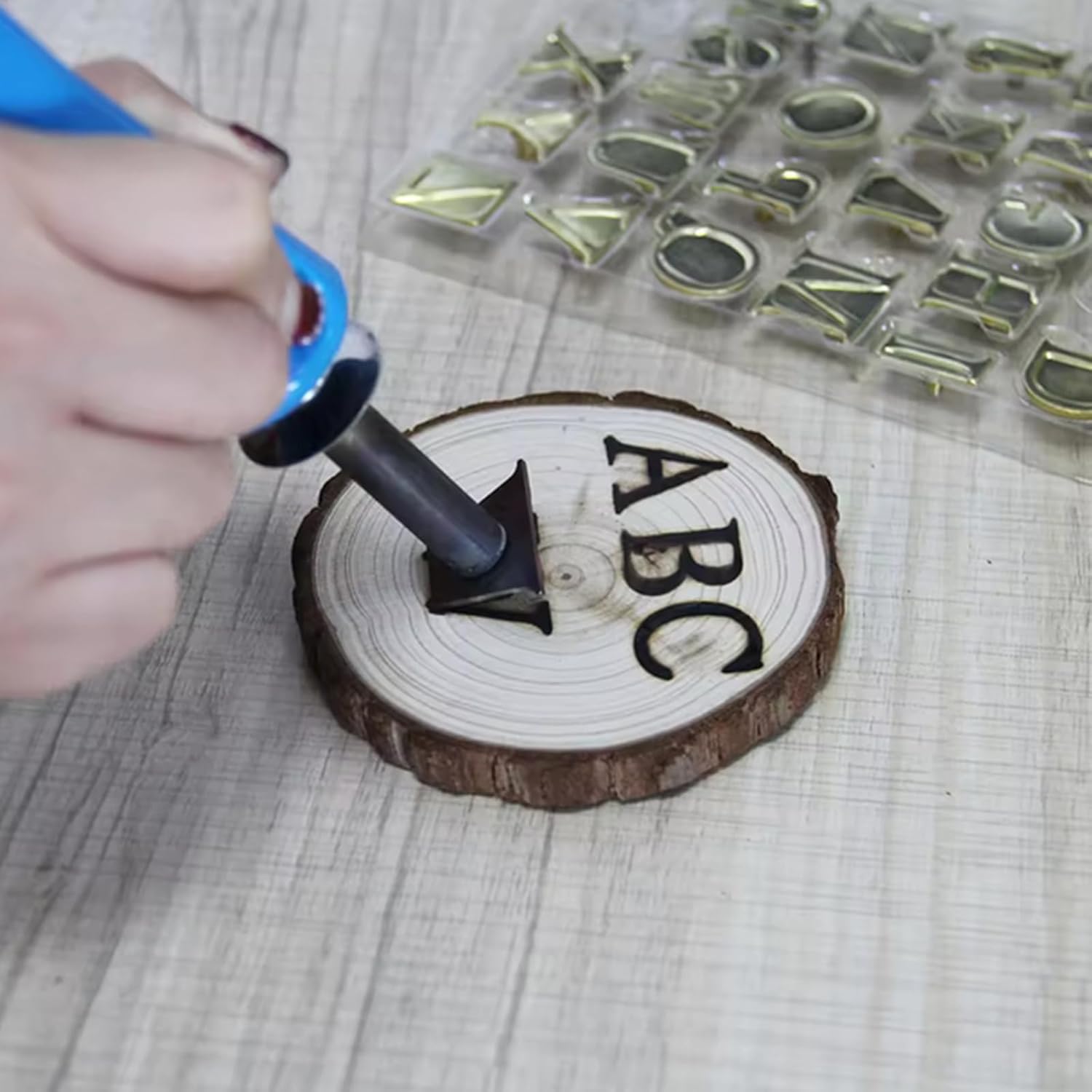 Arokimi Wood Burning Tips,Uppercase Alphabet HotStamps Set for Branding and Personalization of Wood, Leather, and Other Surfaces, Letter