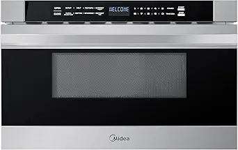 Midea MM12S2ASZ Microwave Oven, 1.2 cu.ft Drawer, Stainless Steel with Child Safety Lock