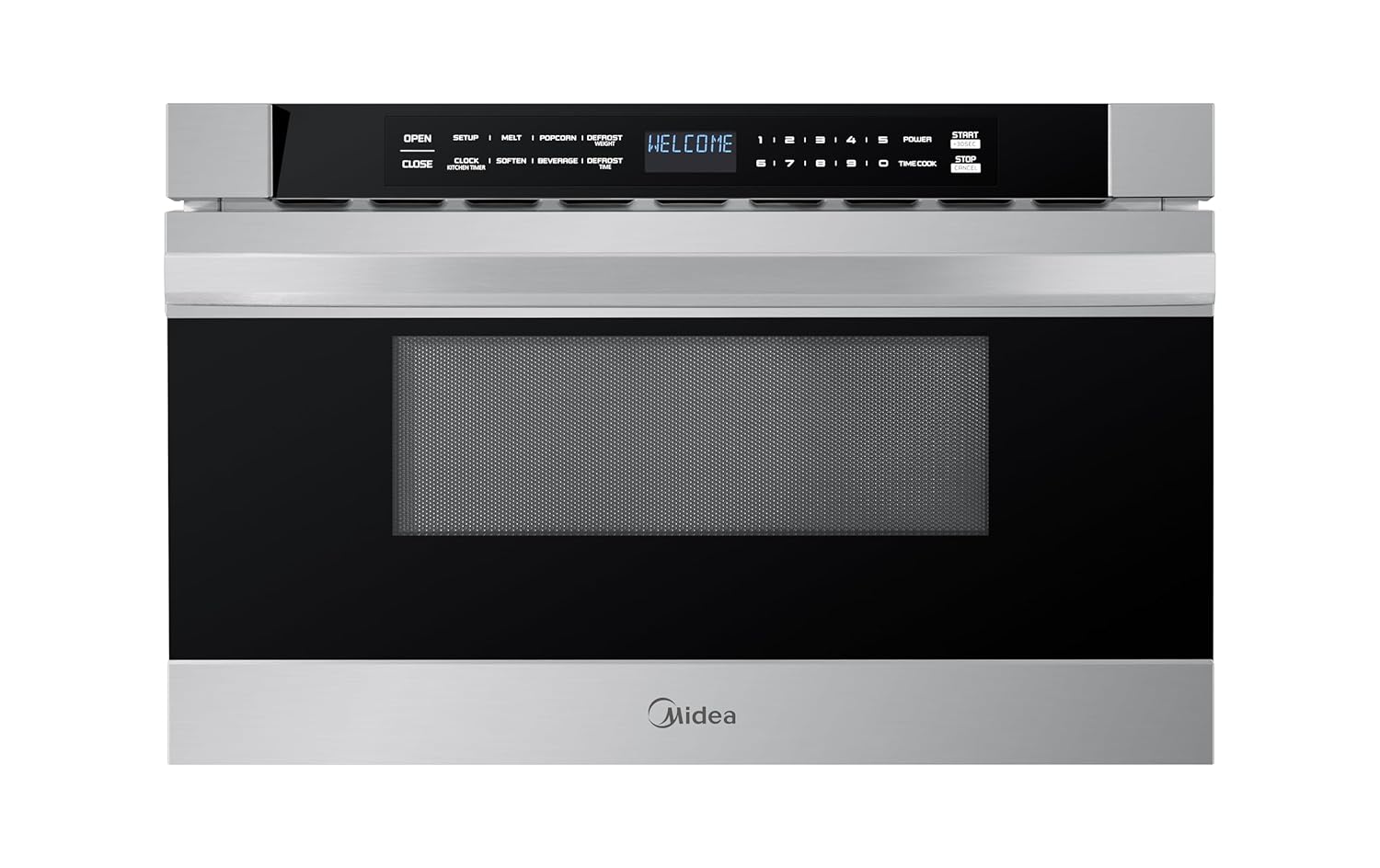 Midea MM12S2ASZ Microwave Oven 1 2 cu ft Drawer Stainless Steel Child Safety Lock