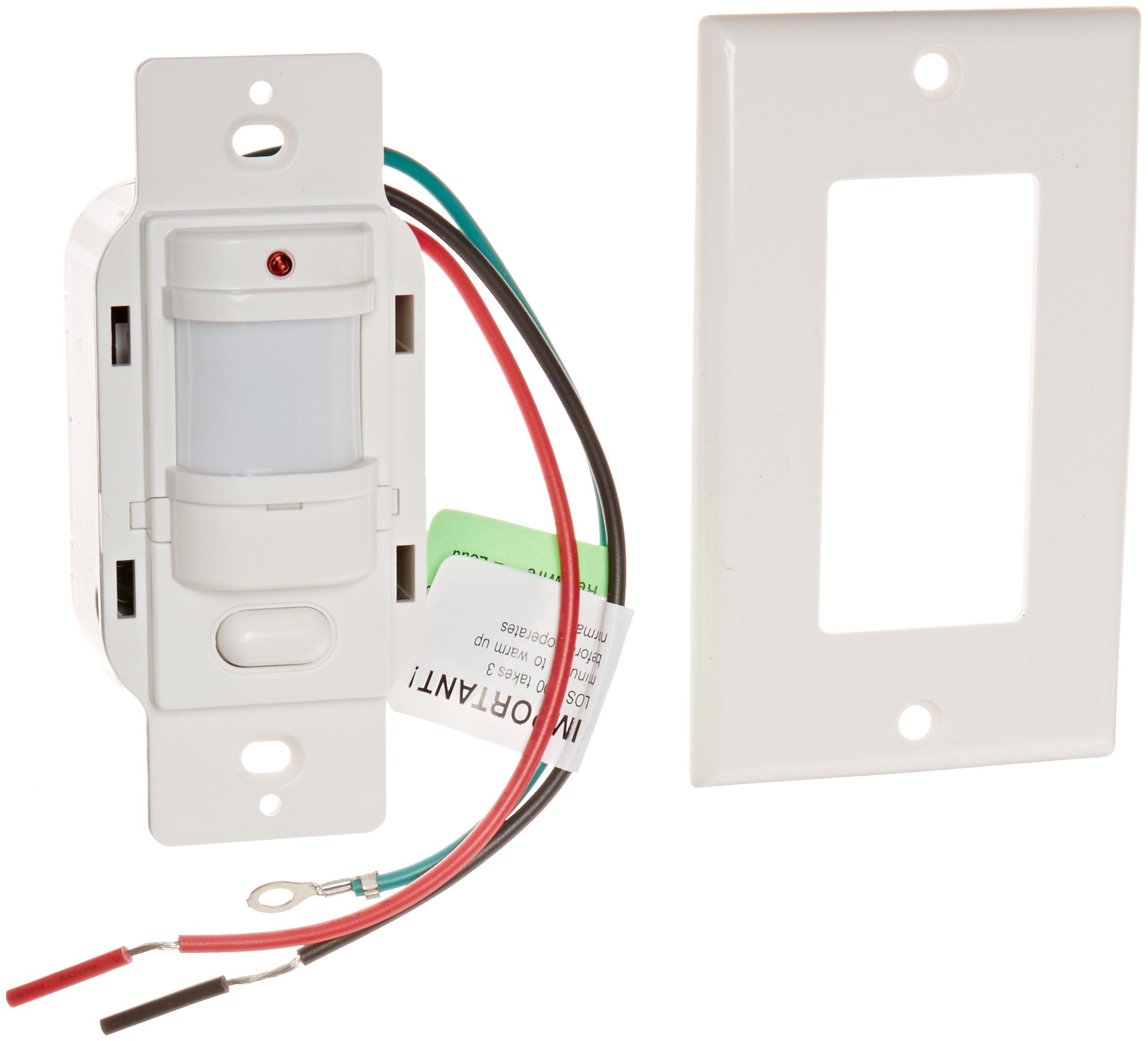LOS1000W/120 Occupancy Sensor with Decorator Wall Plates, 1000W Power, 120V, White