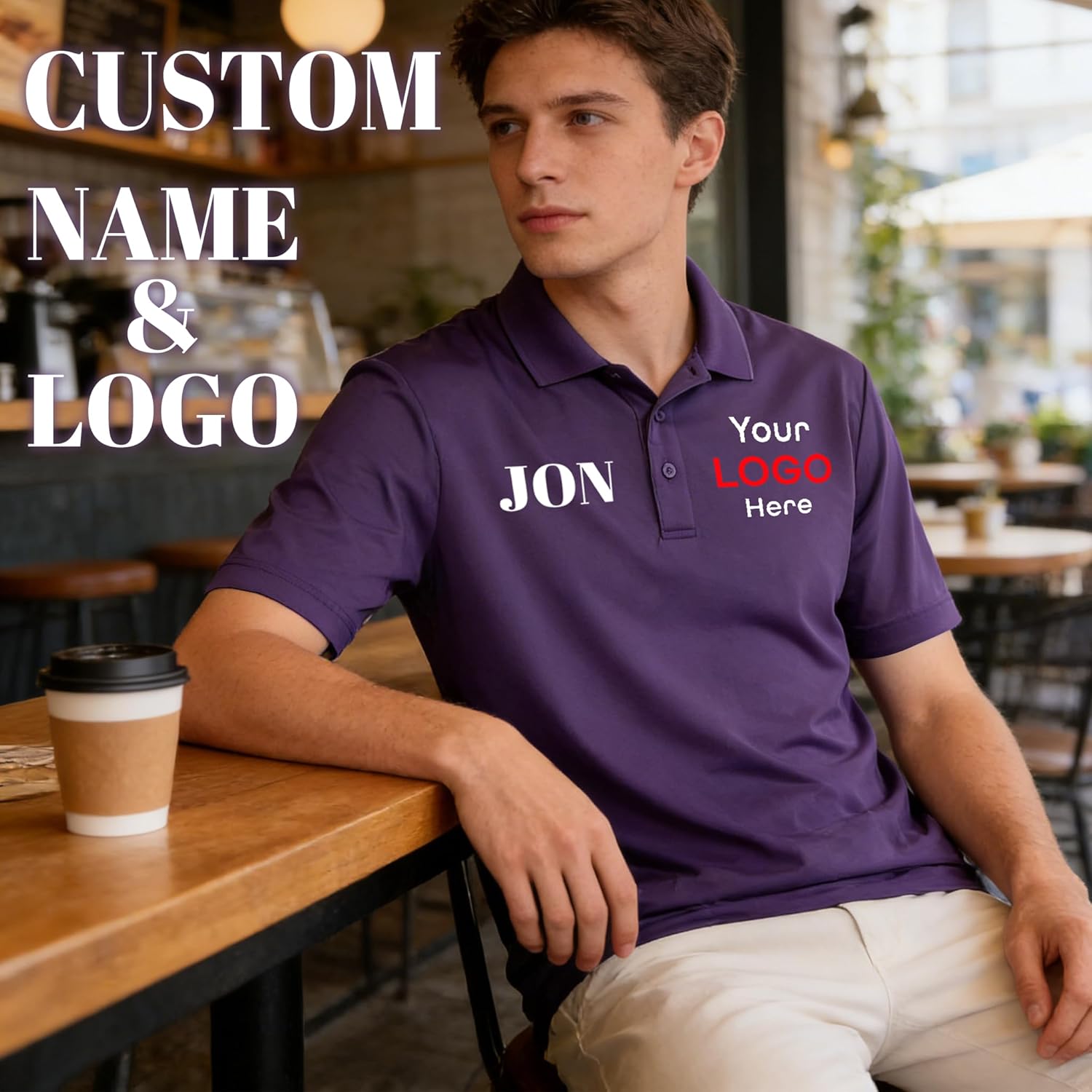 Custom Polo Shirts - Dry-FIT Performance Polo | Design Your Own Text/Logo. Personalized Polo for Men 550 - Image 6