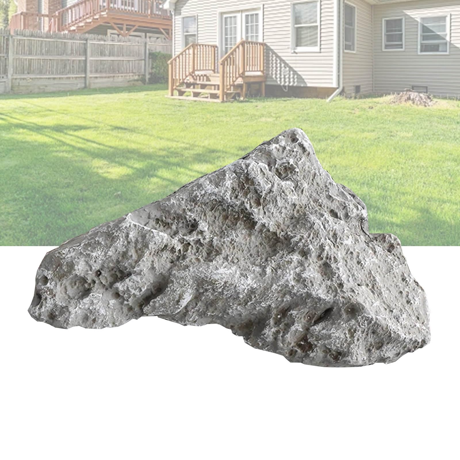 Bliajkswyr Artificial Landscape Enclosure Stone Faux Rock for Yard Decorative Realistic Natural Texture Septic Cover Artificial Stone Large Size Covers Well Pumps Sprinkler Valves & Yard Utilities(F)