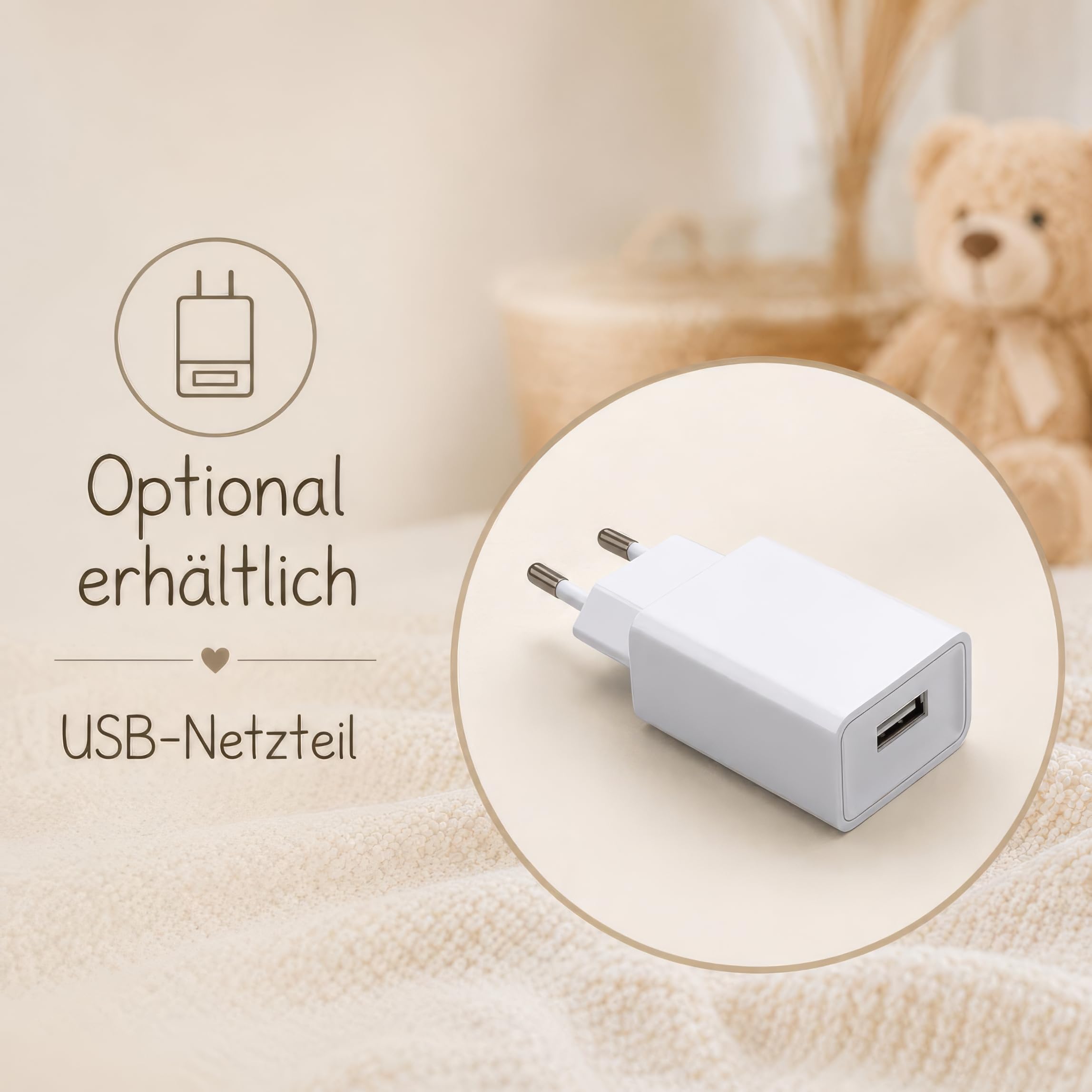 VILLA ROSA LOTTA Personalisiertes Nachtlicht für Babys mit Namen - Individuelle Geschenke Baby - Geschenk Zur Geburt Mädchen und Junge Personalisiert- Nachttischlampe Zur Geburt