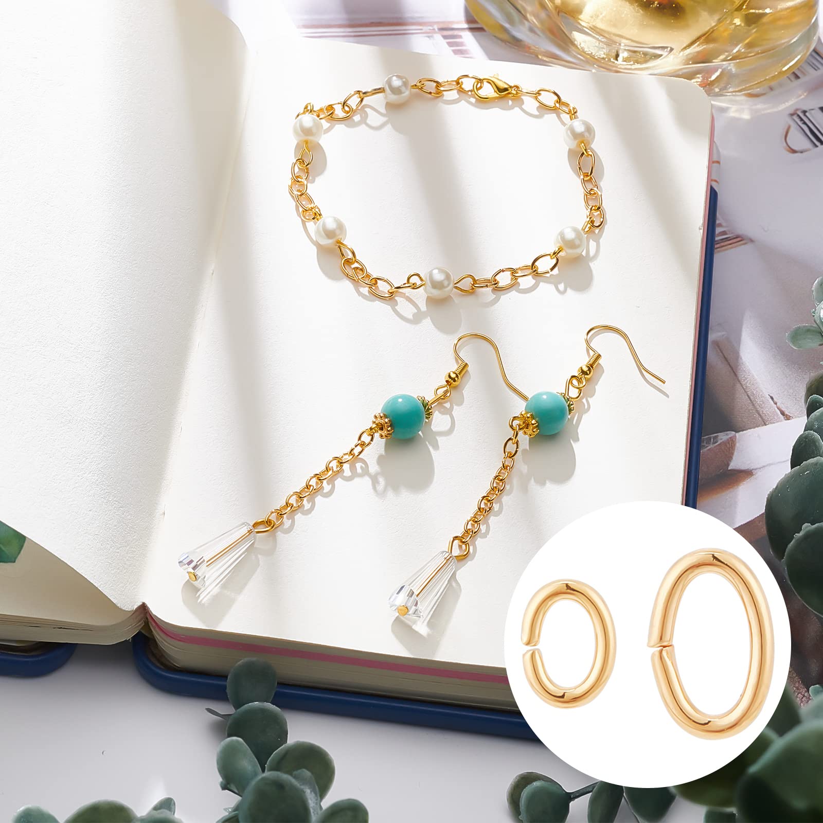Anelli Per Gioielli Fai Da Te - 100 Pezzi Anelli Di Salto In Ottone Placcato Oro 18K, Diametro 6 Mm, Perfetti Per Creare Orecchini, Collane E Bracciali