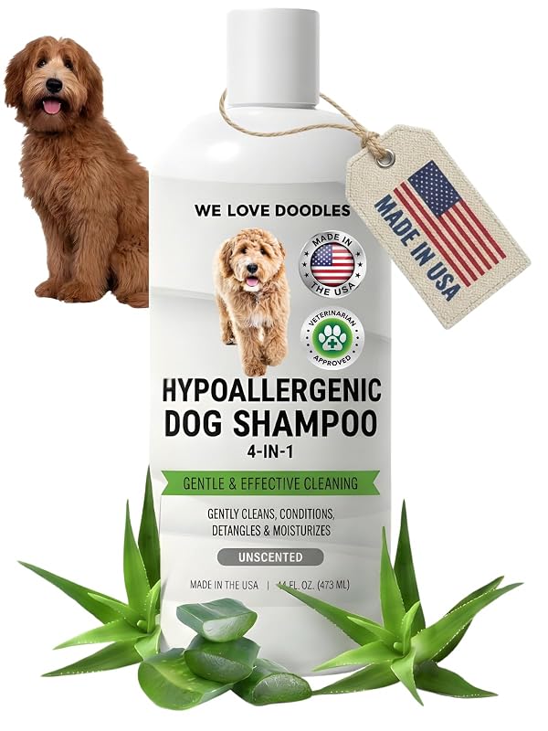 Shampoo e Condicionador para Cães 4 em 1 com Desembaraçante We Love Doodles 473 mL