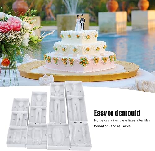 Miniatura 4 de Molde de figura de pastel Modelo de cuerpo Molde de silicona Fondant Molde de decoración de pasteles DIY Hornear Herramientas de decoración