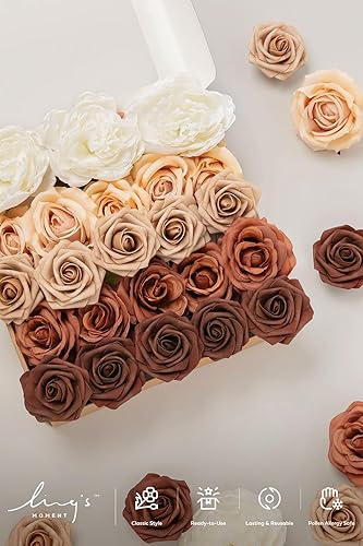 Miniatura 179 de Ling's moment - Juego de flores artificiales para manualidades, ramos de boda, centros de mesa, arreglos de novia, fiestas y decoración del hogar