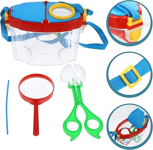 Miniatura 3 de Kit de herramientas de aventura para niños al aire libre, kit de captura de insectos de acrílico, caja de observación, visor de insectos, lupa,