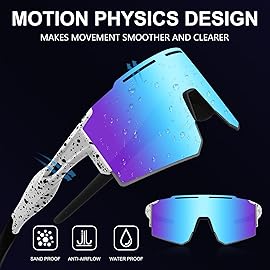 OULAIQI Cycling Sunglasses for Cycling Men Women Baseball Glasses 1 Lens