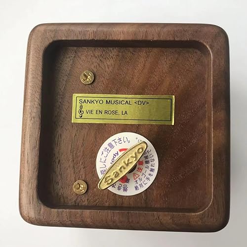 Miniatura 161 de BinkeGG Caja de música con forma de corazón hueco de madera con mecanismo musical Sankyo, melodía: Howl's M0ving Castle (Merry Go Round of Life)