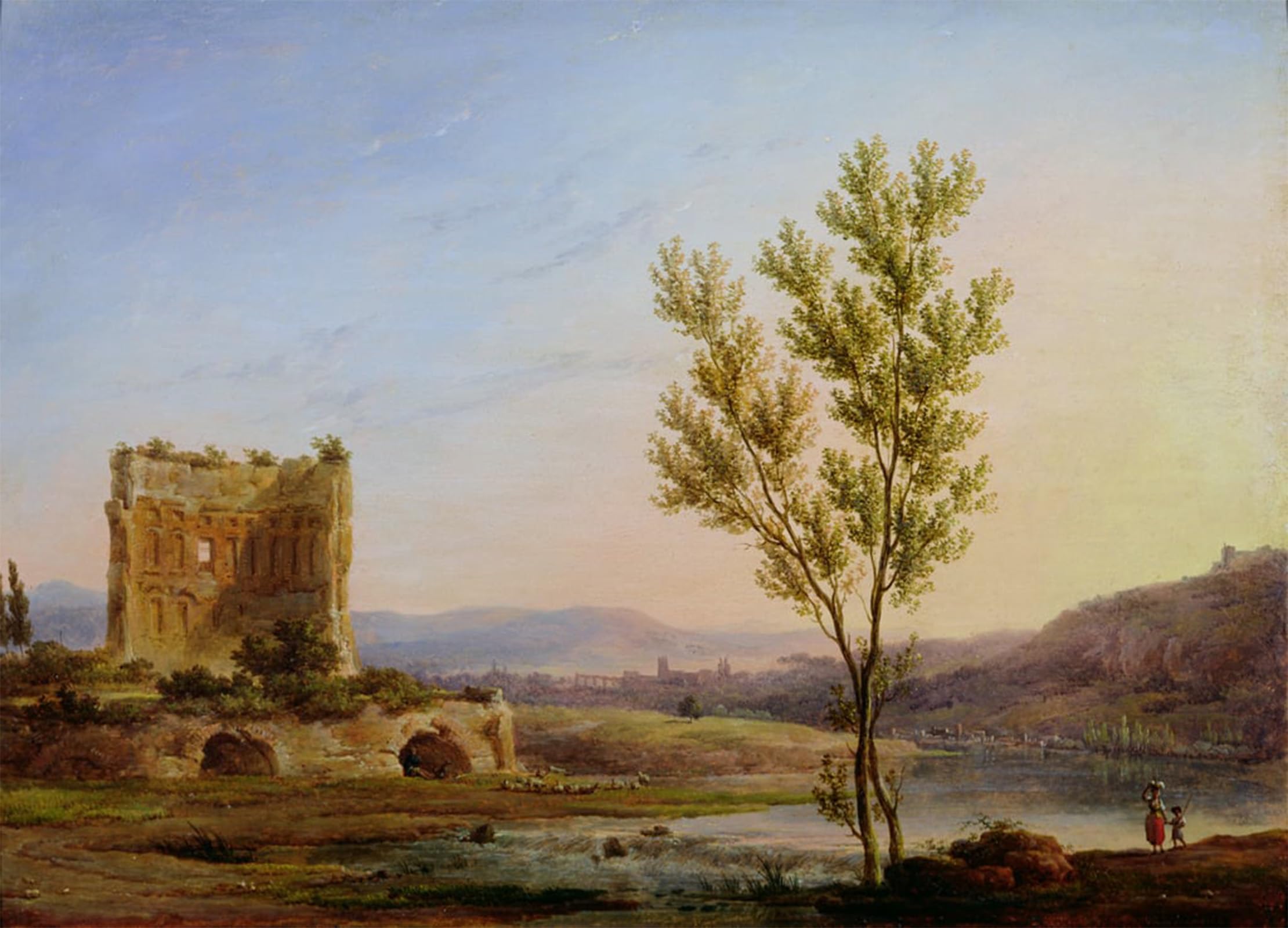 SERENDIPITP Aesthetic Poster Photo Wall Print Retro Picture View of the Outskirts by Pierre Henri De Valenciennes Modern Wall Artwork for Home Decor 60x90cm