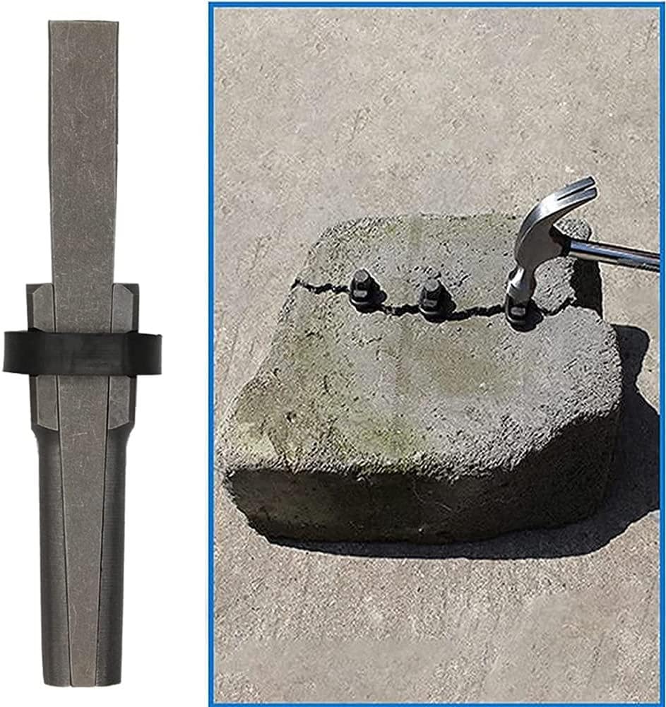 MYAYD Lot de 5 cales de cheville à main 16 mm, résistantes, fendeur manuel de pierre pour sculpteur, trottoir, démolition, rénovation de maison - Noir