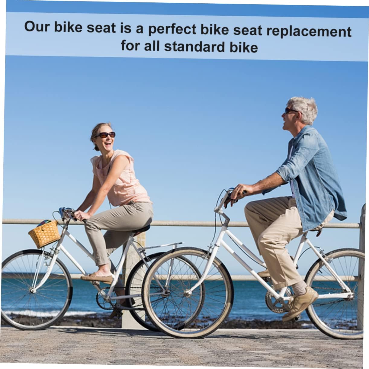 Yardwe Soft Bike Seat Faux Leather Cycling Saddle Comfortable Seat for Bicycling