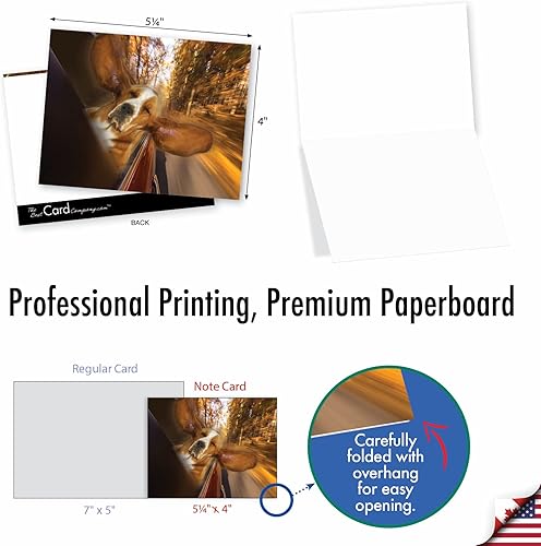 Miniatura 2 de The Best Card Company - 10 tarjetas de perro en blanco surtidas (4 x 5.12 pulgadas) - Adorables tarjetas de notas de animales en caja para todas las