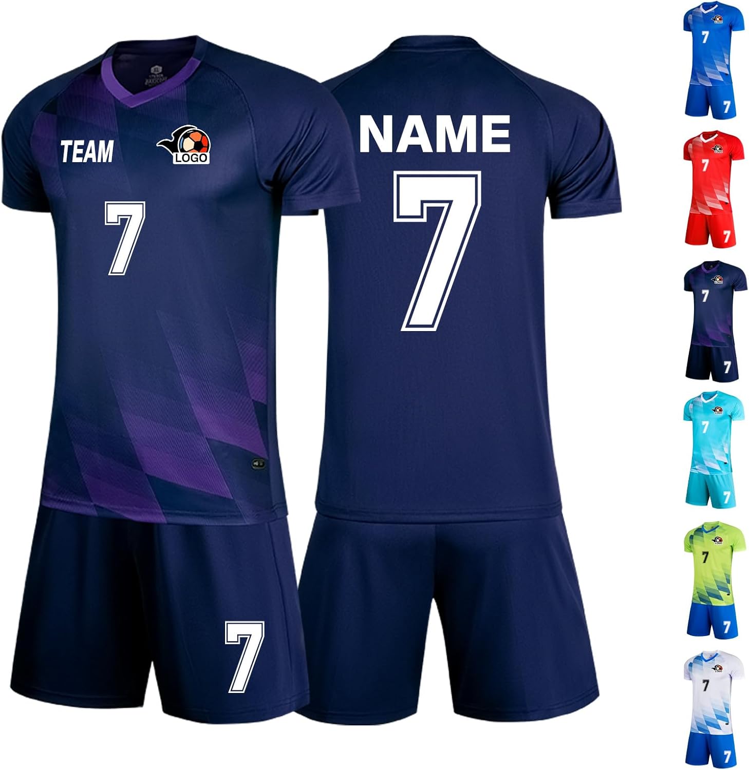 LAIFU Custom Soccer Jerseys for Men Women Kids Adults Personalized Soccer Shirt and Shorts with Name Number Logo