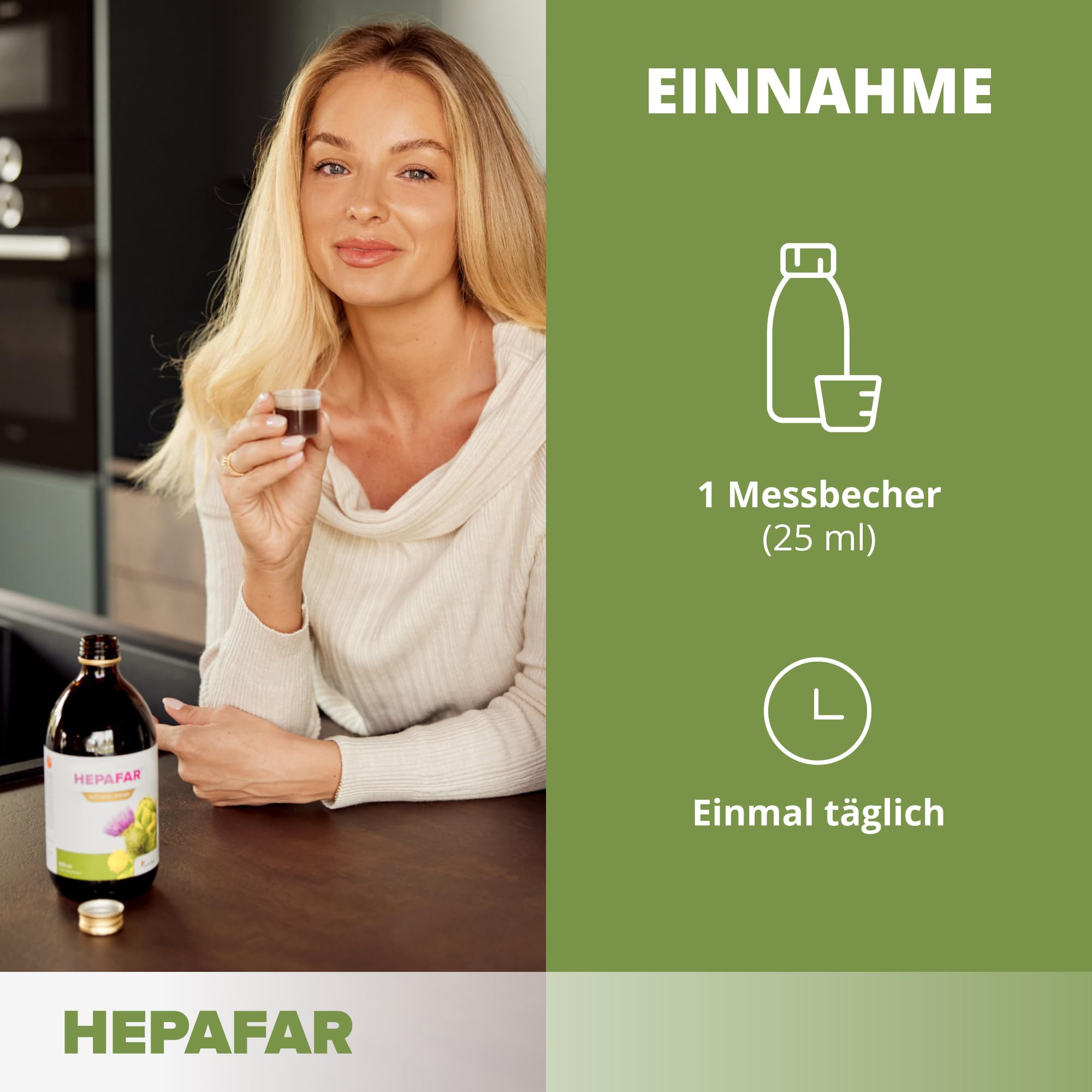 Sensilab Hepafar Drink – Leber – 2x500 ml für 40 Tage – Mariendistel Tee, Lebertee – Mariendistel, Grüner Tee, Mangan, Löwenzahn & Artischocke – 80% Silymarin