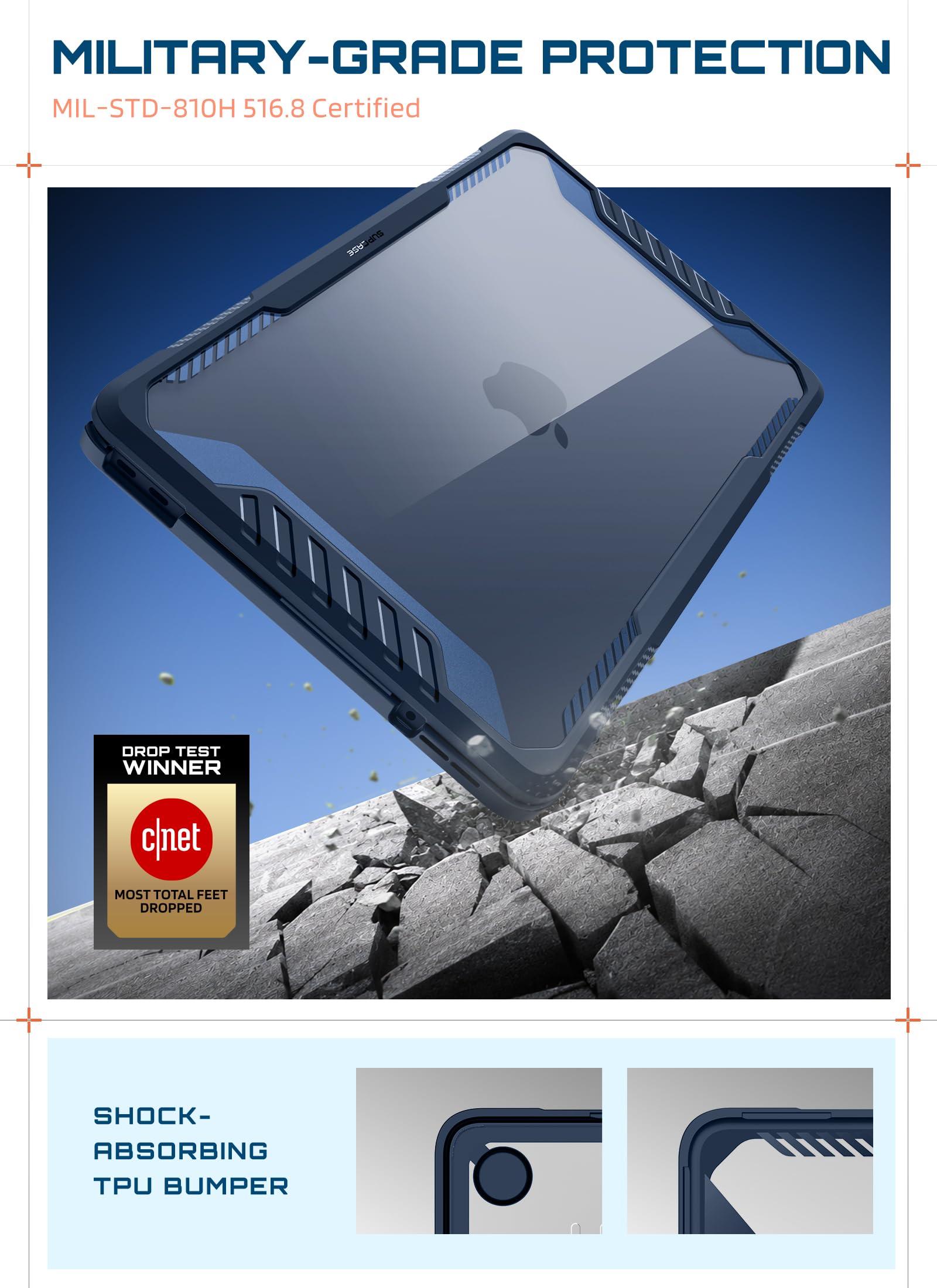SUPCASE Custodia per MacBook Neo 13 pollici 2026, modello A3404 (chip A18 Pro), protezione rigida robusta [qualità militare] (Unicorn Beetle) trasparente antigraffio cover per MacBook Neo 13 (indoco)