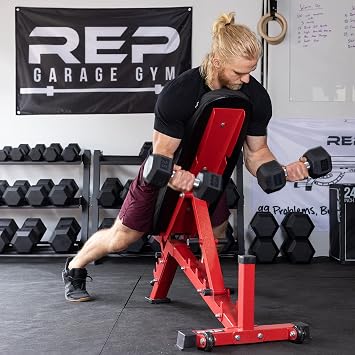 Rep 5-50 lb Rubber Hex Dumbbell Set, Low Odor