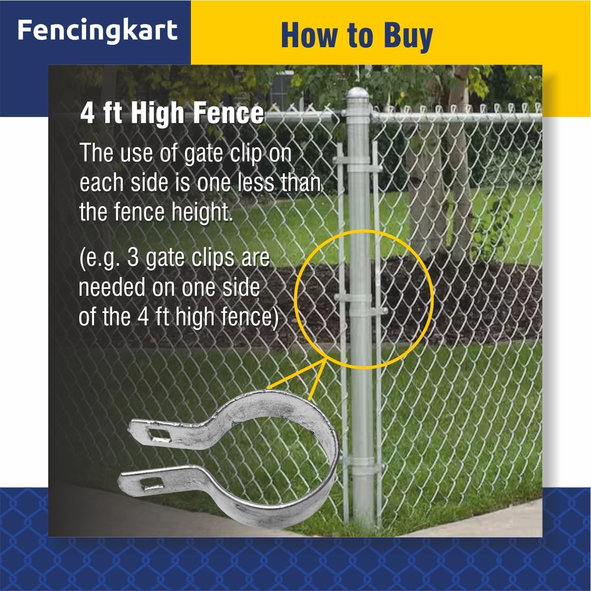 Galvanized Steel Brace Bands for Chain Link Fence, with Nuts & Bolts, Fence Parts (Silver, 1-3/8")