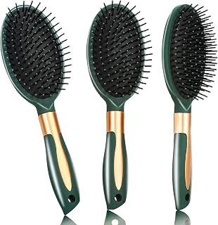 Hair Brush for Women Men, Curly Hair Brush, Wet Hair Brush, Professional Detangling Hair Brush, Hair Brush for Natural, Curly, Straight, Wet & Dry Hair (Green)