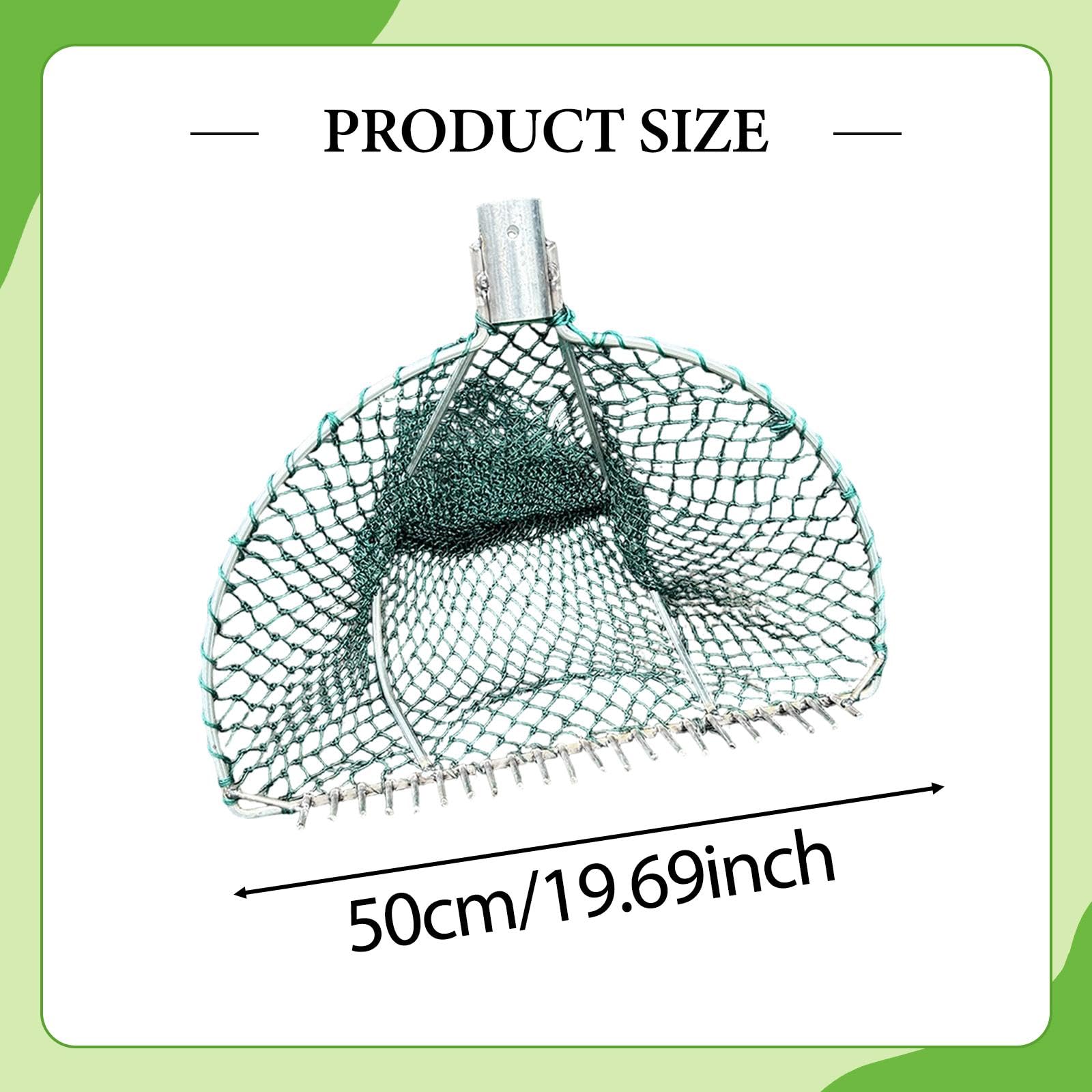 Rastrillo con Red de Malla para Exploración de Herramienta Resistente para Excavar en Exteriores Estructura de Metal Ergonómica Adecuada para, 50 Cm de Ancho