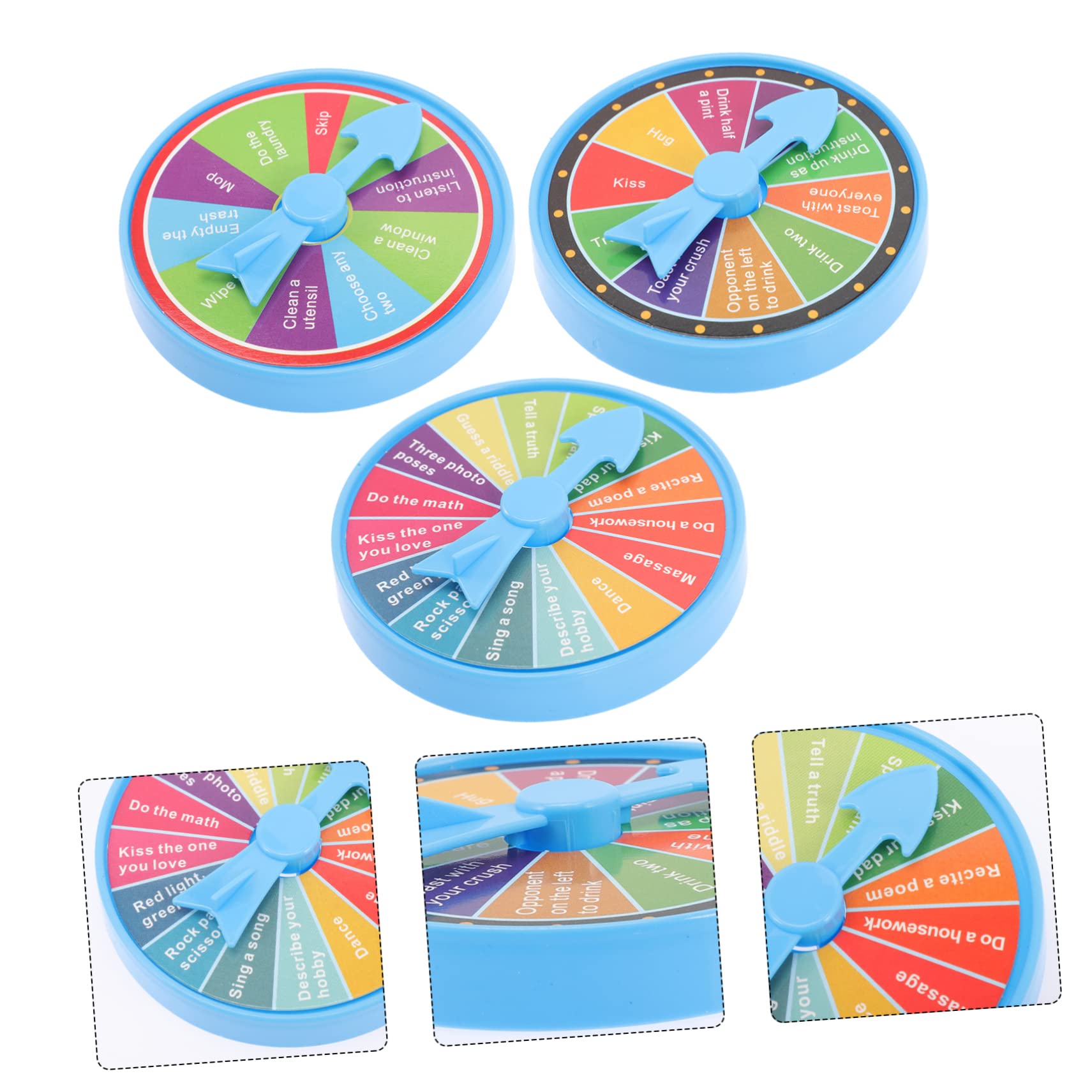 LIOOBO Interactive Desktop Roulette Wheel 10 Sets Parent-Child Game Turntable for Classroom School Events