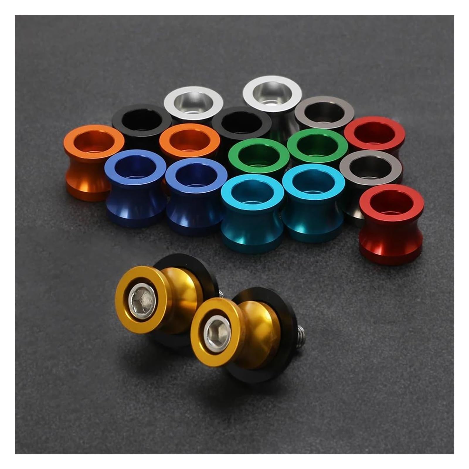 Nottolini Cavalletto Moto Nottolini Alzamoto Per CFMOTO 675 Nk NK675 2025 2026 Viti M10 Per Supporti Forcellone Cursori E Cavalletto(D'argento)