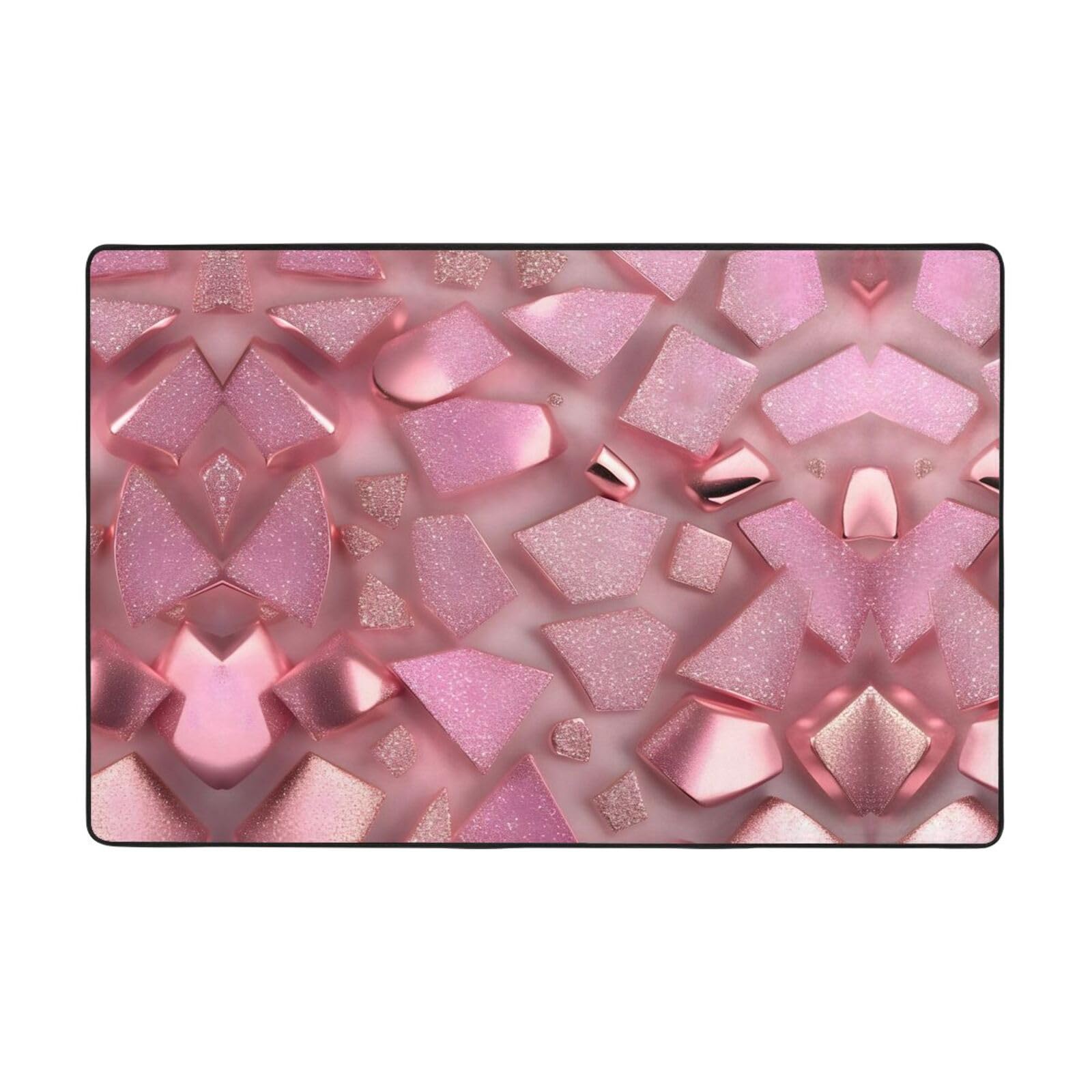 Tapis de salon super doux or rose tapis chic et moderne decoration maison