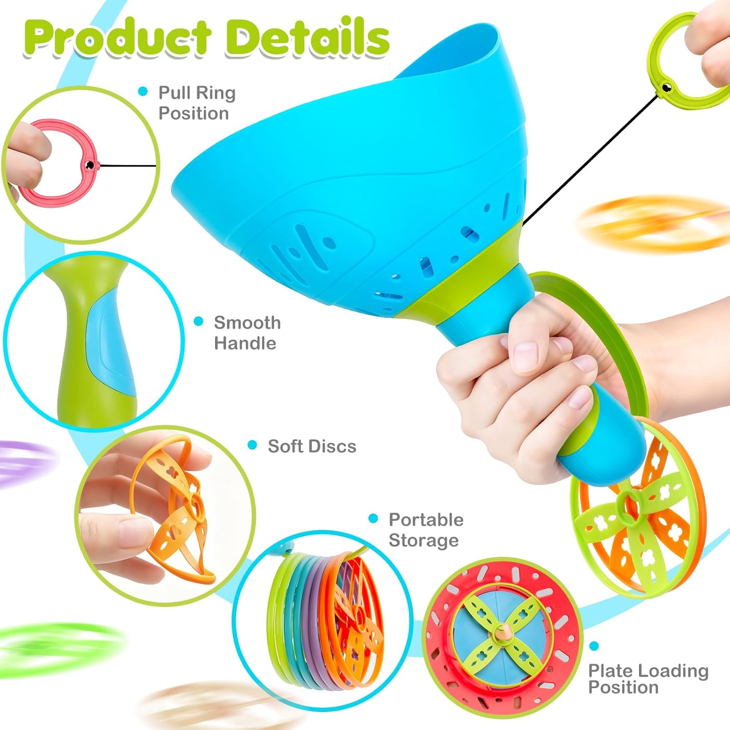 Outdoor Toys for Kids Ages 4-8, 3 Packs Flying Catching Game, Outside Manual Capture Chasing Toys for Ages 3-7, Fun Family Games for Boys Girls Ages 2 3 4 5 6