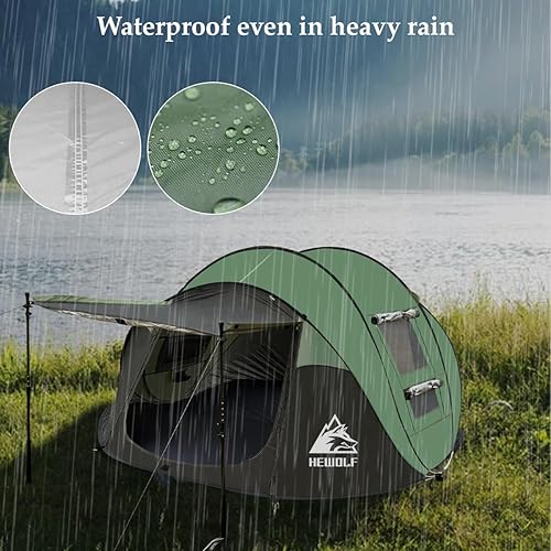 Miniatura 5 de Hewolf Tienda de campaña desplegable para 24 personas, fácil instalación instantánea, impermeable, tienda familiar automática para camping,