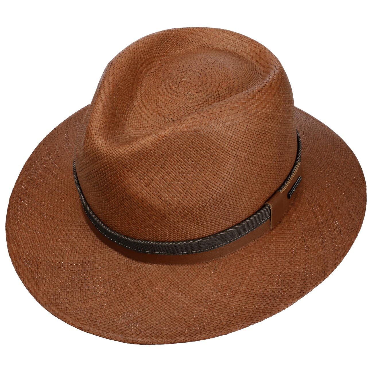 Stetson Vermaron Traveller Panamahut Naturfarbener Hut mit Garniturband aus Leder Made in Ecuador Herren Frühjahr Sommer UV-Schutz 40+