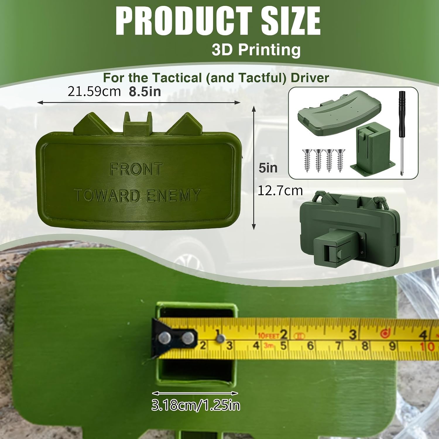 3D Printed Tow Hook Cover Novelty Mine Shaped Fast Release
