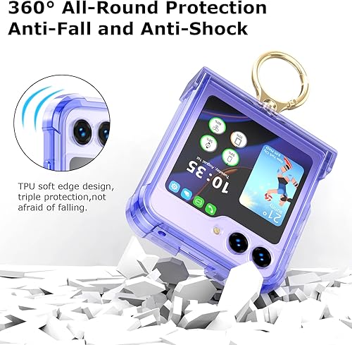 Miniatura 41 de DAKORIE Funda para Samsung Galaxy Z Flip 6 con protección de bisagra, paquete de 2 protectores de pantalla de vidrio templado para Samsung Galaxy Z