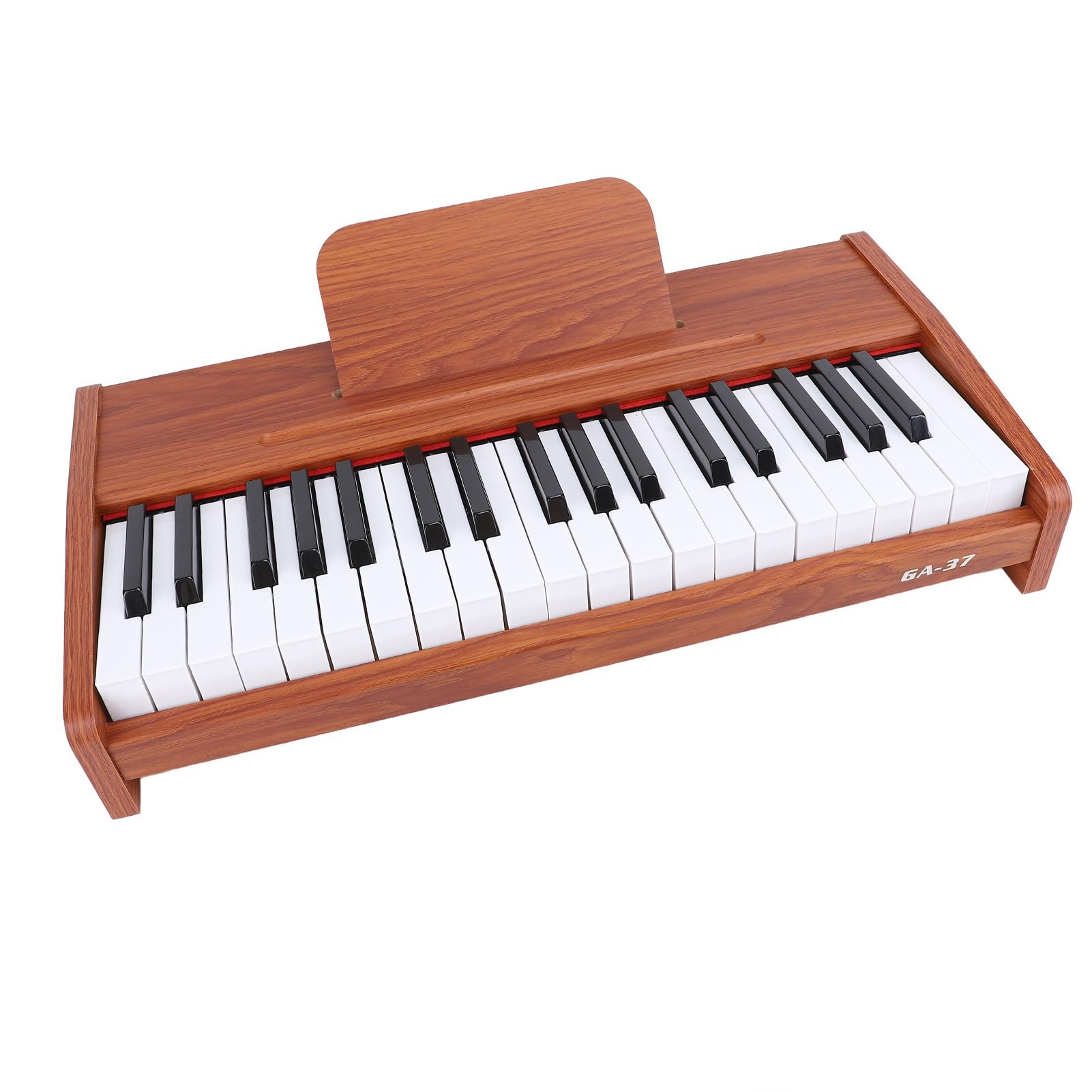 37 Keys Piano Keyboard 37 Key órgano Electrónico 3 Octavas Completas Compact Lightweight Imitation Diseño de Grano de Madera con 22 Cm Teclas Estándar para Niños Educación Musical