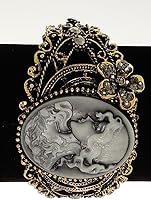 Vista 3 de Pulsera - Pulsera estilo camafeo en tono dorado - Kiki's Cameo Cuff, Resina Diamante de imitación