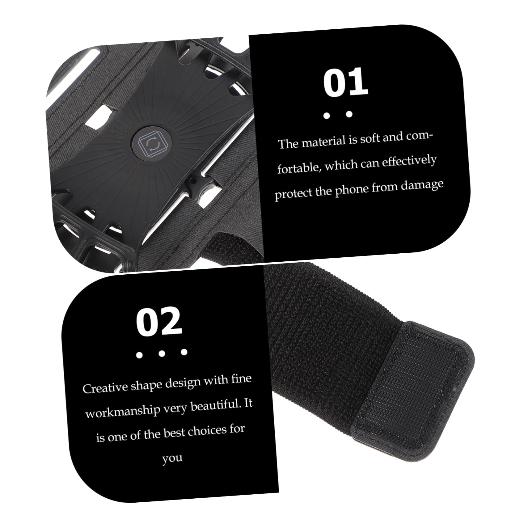 OSALADI 4pezzi Bracciale Per Telefono Sportivo Supporto Per Cellulare Da Polso Portacellulare Per Corsa e Attività All Aperto Design Rotante Gradi Alta Elasticità e Comfort