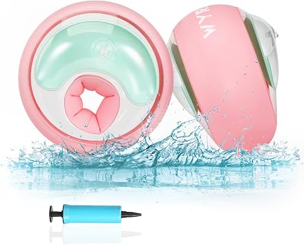WYRIAZA Arm Floaties for Kids 1-6 - Toddler Swimming Floaties with 3 Airbags XS,S - Fits 13-44 lbs