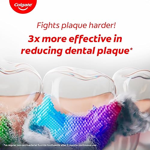 Miniatura 3 de Colgate Pasta de dientes con liberación total de placa, pasta dental con espuma de amino y zinc, pasta de dientes Colgate Paste para encías más
