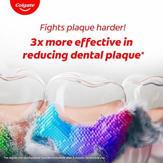Colgate Total Plaque Release Toothpaste | Tooth Paste with Amino Foam & Zinc | Colgate Paste Toothpaste for Stronger Gums | 3X More Effective at Fighting Plaque - Natural Mint (80gm)(2.8 Ounce)