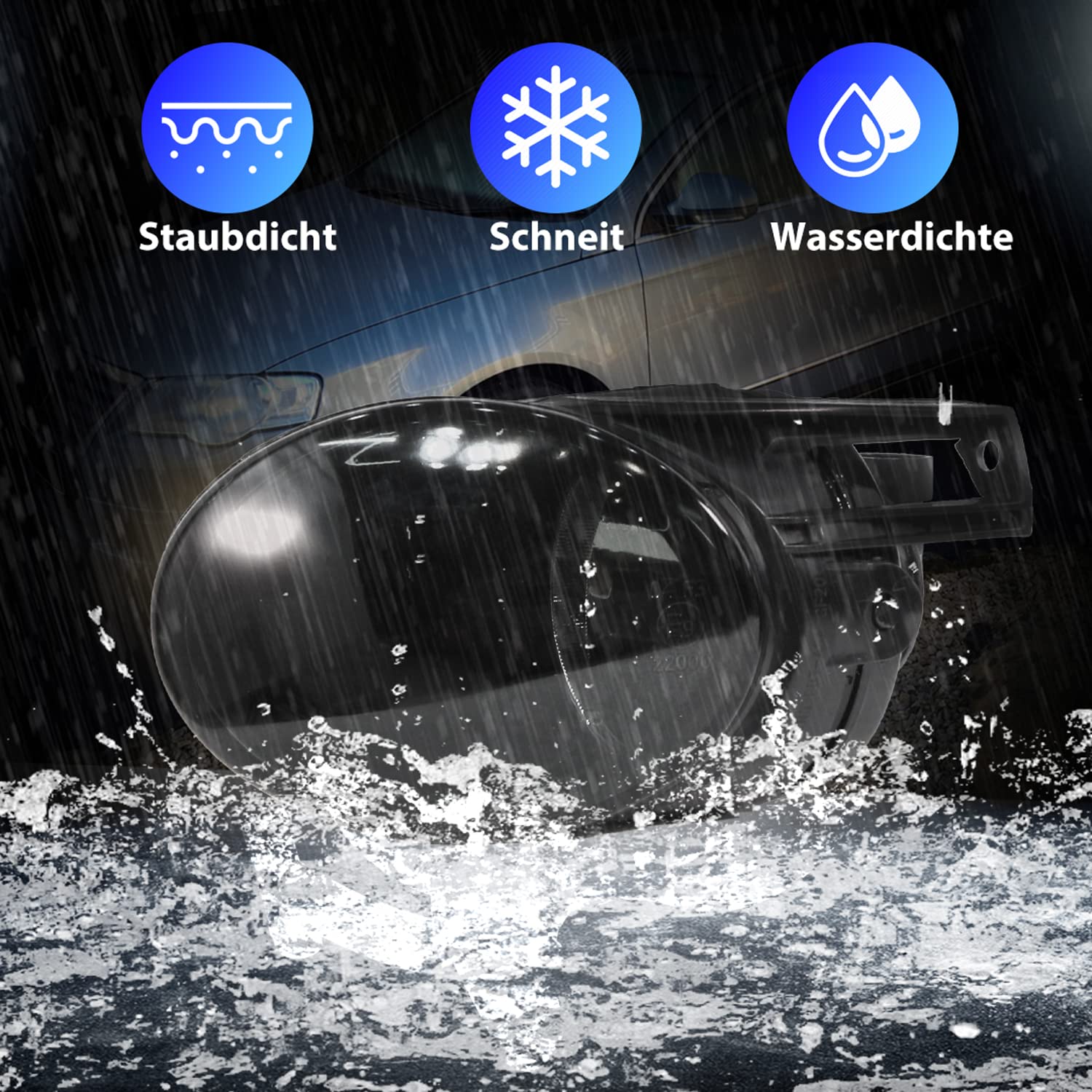Nebelscheinwerfer für Volkswagen Passat (3C2 3C5)03/2005-11/2011 Ersatzteil für VW-Fahrzeuge Ein Paar (Fahrer- und Beifahrerseite) Nebelscheinwerfer Nebellinse HB4 51W grau R:3C0941700B L:3C0941699B