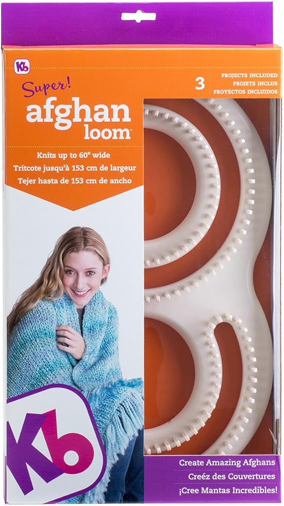 Authentic Knitting Board Afghan Knitting Loom for Blankets, Loom Knitting Blankets