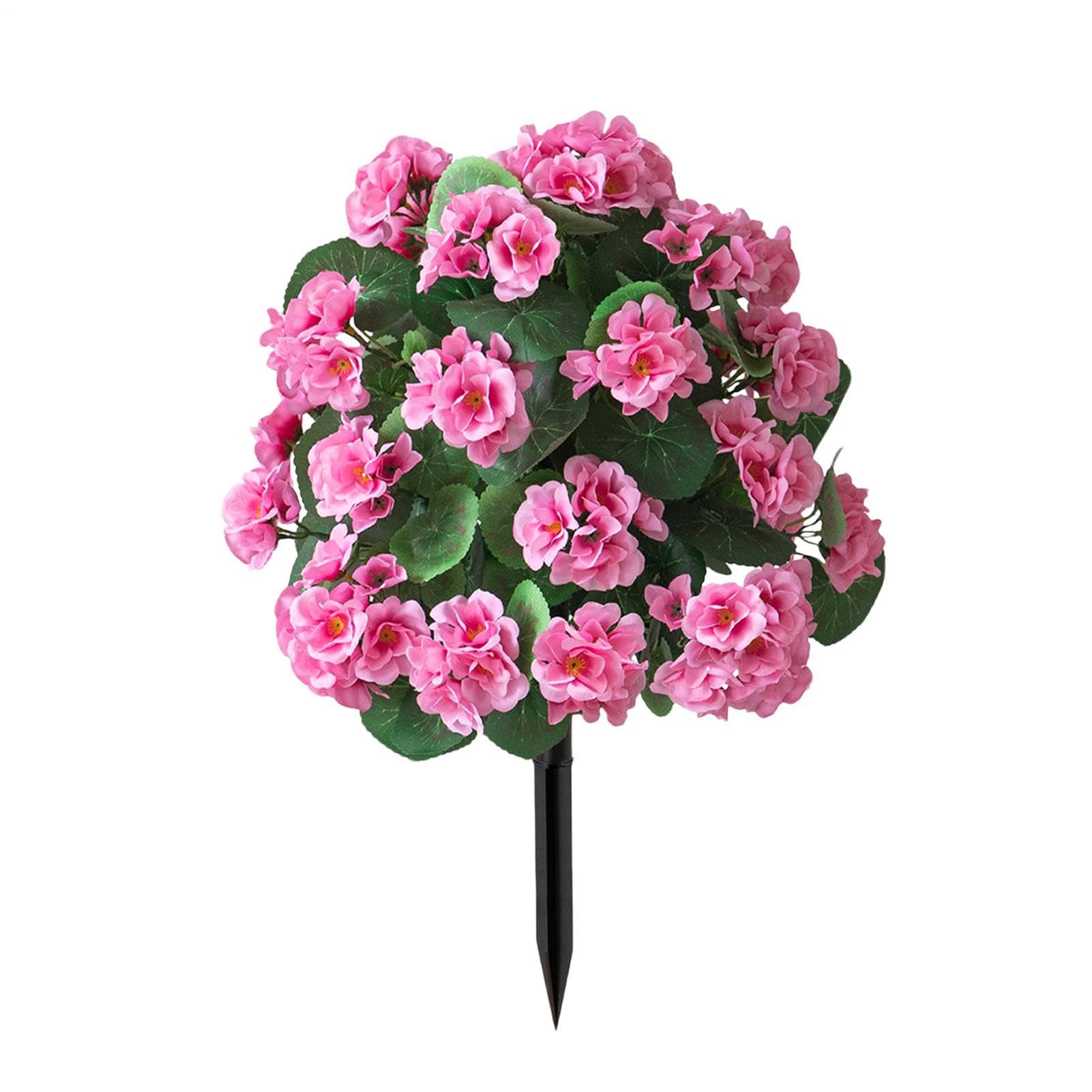 Fleurs artificielles extérieures sans arrosage : bégonia de jardin pour balcon ombragé
