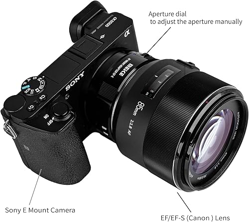 Miniatura 5 de Meike MK-EFTE-B Adaptador de montaje de enfoque automático para lentes Canon EF/EF-S a cámaras Sony E Mount A7SII A7 A6000 A6500 A7SIII A9, etc