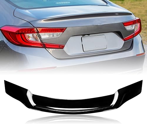 Rolling Gears Alerón para maletero compatible con Honda Accord (10) Sedan 2018-22, pintado en negro brillante (TR-Type)