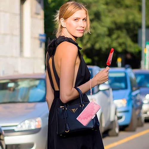 Miniatura 7 de Asuwish Compatible con Xiaomi Redmi Note 10 Pro Wallet Case Protector de pantalla de vidrio templado, soporte para tarjeta de crédito, correa de