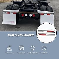 Vista 7 de Juego de Soportes Colgantes de Guardabarros con Resorte Recto Cromado, Espaciado de Pernos de 2-1/2", Longitud de 29.53" con Cintas Reflectantes