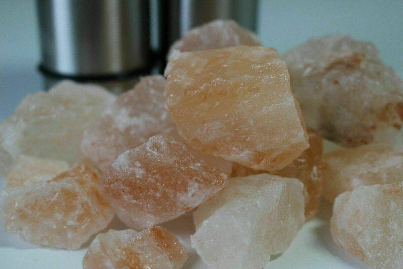 Sauna & Dampfbad Deluxe Edelstahl Salzkristall Halter inkl. rosa Salzkristalle (aus Pakistan - auch unter Himalaya Salz bekannt) und Halterung für Saunaofen
