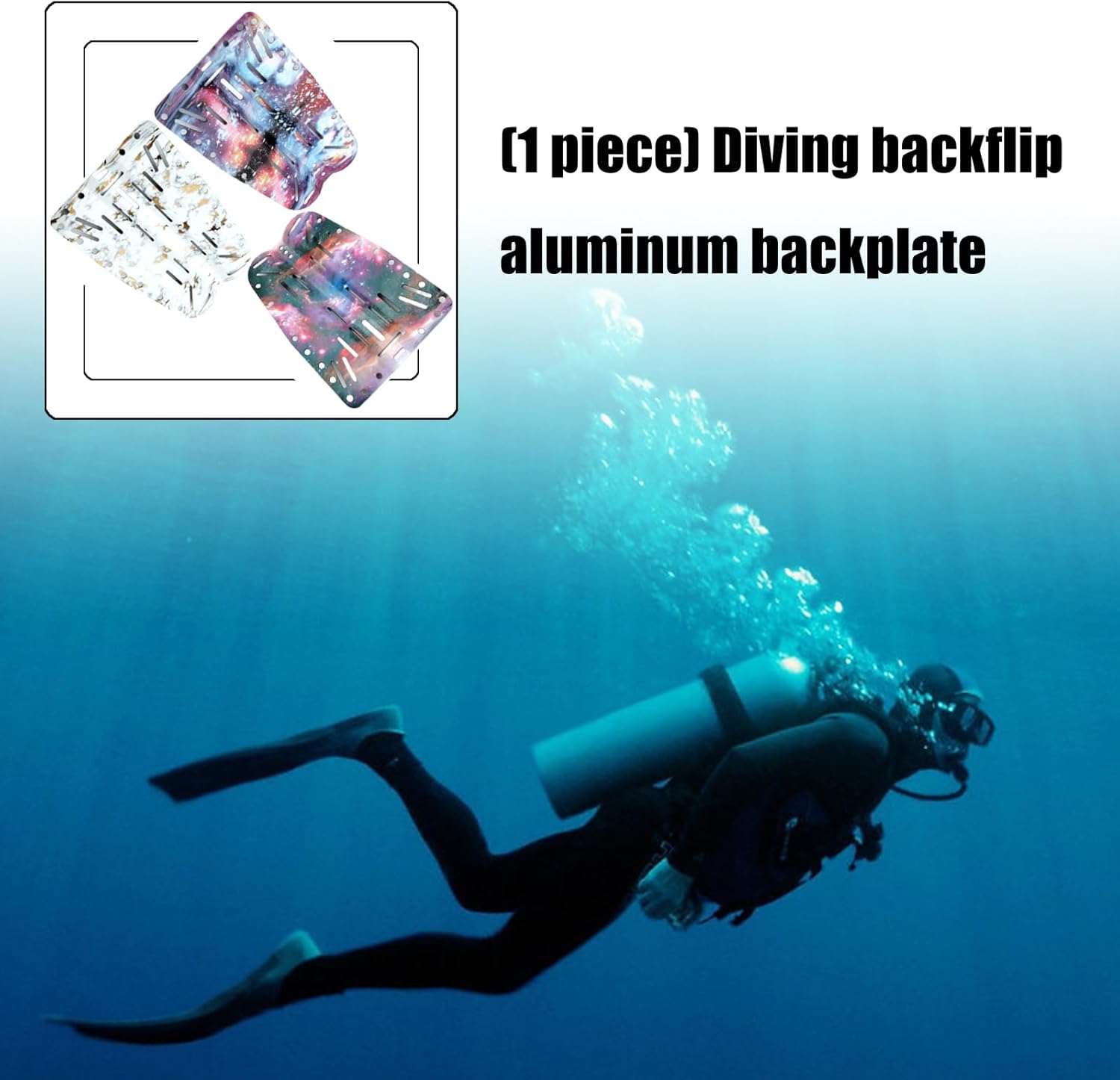 深さの水活動とチームエキスポディション中のマルチカラーアルミニウムダイビングバックプレートプロフェッショナルスキューバ