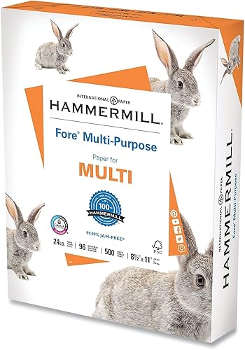 Hammermill papel Fore multifunción 24lb 85x11 carta brillo 96 Blanco