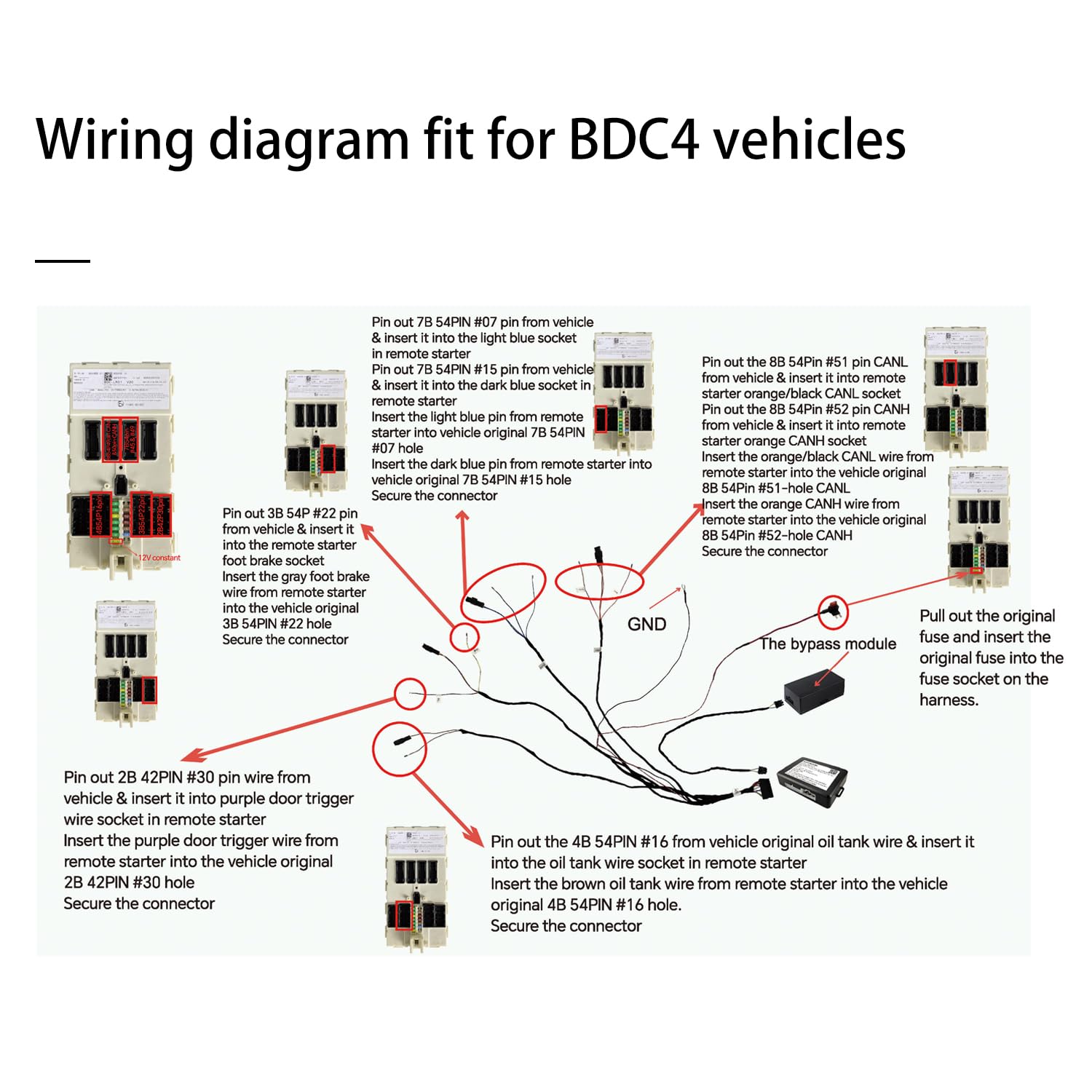 EASYGUARD ECS002PP-BM-BC4-1 Plug Play Factory Key Remote Starter fit for BMW New 3 Series G20 G21 4 Series G22 G26 X5 G05 X6 G06 X7 G07 with Factory OEM Push Start Button 3X Lock to Start